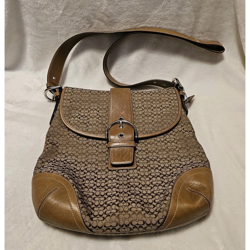 Vintage Y2K Coach Soho 6377 Signature Jacquard Convertible Hobo Crossbody